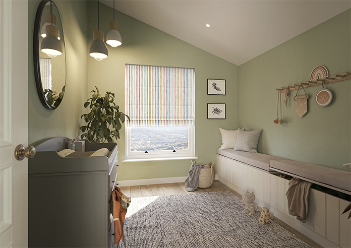 Vintage Stripe, Promenade - Roman Blind - Image 6